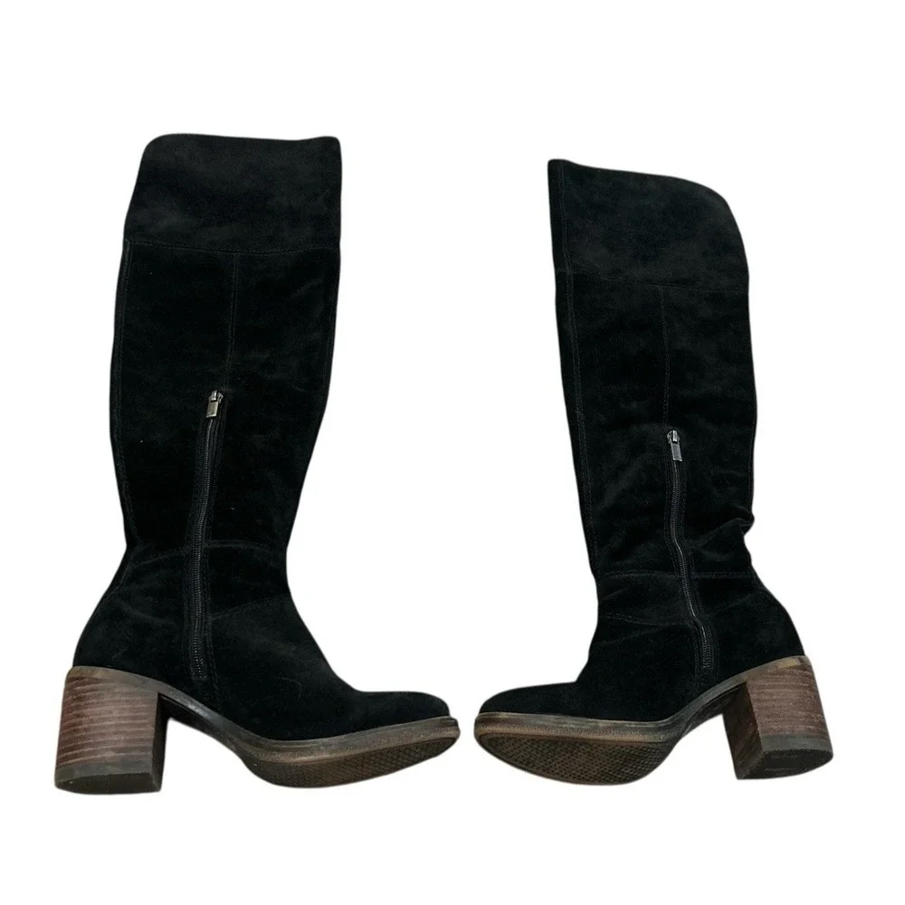 Lucky Brand‎ Ramsden Over-The-Knee Boot Size 6.5 Black Suede EUC